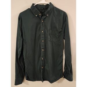 21 Men Green Button Down‎ Shirt - Classic & Comfortable Size Small